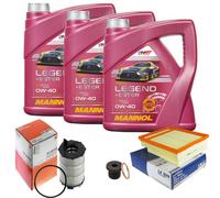MAHLE Controllo Set 12 L MANNOL Legend+Ester 0W-40 Per Audi A4 Avant RS4