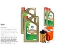 MAHLE Controllo Set 12L CASTROL EDGE 5W-30 C3 Per Jeep Grand Cherokee IV 3.0