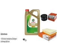 MAHLE Controllo Set 5 L CASTROL 5W-30 Per Renault Scénic II 1.5 DCI Grand