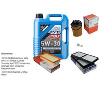 Mahle Controllo Set 5 L Liqui Moly da Molto Tempo 5W-30 per Mazda 2 1.4 Mzr-Cd