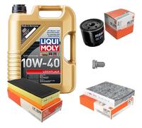 MAHLE Controllo Set 5 L Liqui Moly Leichtlauf 10W-40 Per Alfa Romeo 147 1.6