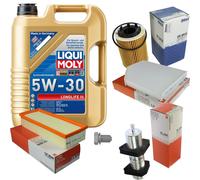 MAHLE Controllo Set 5 L Liqui Moly LONGLIFE III 5W-30 Per Audi A4 Avant 2.0