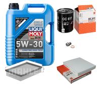 MAHLE Controllo Set 5 L Liqui Moly Longtime 5W-30 Per Honda CR-V I 2.0 16V