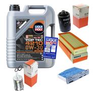 MAHLE Controllo Set 5 L Liqui Moly Top Tec 4210 0W-30 Per Audi A3 Sportback