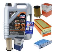 MAHLE Controllo Set 5 L Liqui Moly Top Tec 4210 0W-30 Per VW Caddy IV Kombi