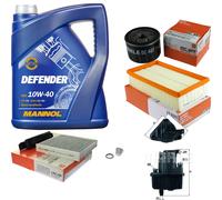 MAHLE Controllo Set 5 L MANNOL 10W-40 Per Renault Clio III BR0/1 CR0/1 1.5