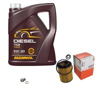 MAHLE Controllo Set 5 L MANNOL 5W-30 DIESEL TDI Per Honda CR-V III 2.2I-DTEC