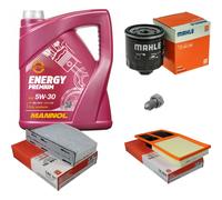 Mahle Controllo Set 5 L Mannol 5W-30 Energy Premium Per VW Golf V 1.4 16V