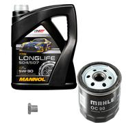 Mahle Controllo Set 5 L mannol 5W-30 Longlife per Opel Frontera B 2.2i 2.0i