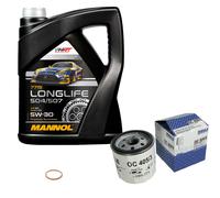 Mahle Controllo Set 5 L mannol 5W-30 Longlife per Opel Frontera B 2.2i