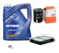 MAHLE Controllo Set 5 L MANNOL Defender 10W-40 Per Honda CRX III 1.6 ESi 1.6i