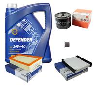 MAHLE Controllo Set 5 L MANNOL Defender 10W-40 Per Renault Scénic II 1.5 dCi