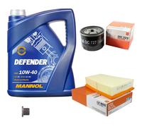 MAHLE Controllo Set 5 L MANNOL Defender 10W-40 Per Renault Scénic II 1.5 dCi