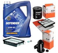 MAHLE Controllo Set 5 L MANNOL Defender 10W-40 Per Toyota Corolla Compact 1.4