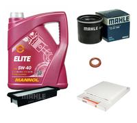 MAHLE Controllo Set 5 L MANNOL Elite 5W-40 Per Nissan Note 1.2 DiG-S Micra