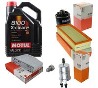 Mahle Controllo Set 5 L Motul 5W-30 8100 x-Pulire + per Audi A3 1.8 TFSI 2.0