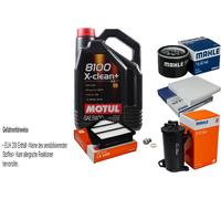 Mahle Controllo Set 5 L Motul 8100 x-Pulire+5W-30 per Honda Cr-V IV