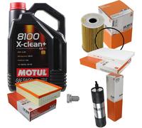 Mahle Controllo Set 5 L Motul 8100 x-Pulire+5W-30 per Seat Exeo Pezzi 2.0