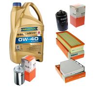 MAHLE Controllo Set 5 L RAVENOL SSL 0W-40 per Audi A3 1.8 TFSI