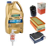 MAHLE Controllo Set 5 L RAVENOL SSL 0W-40 per Audi A3 1.8 TFSI