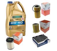 MAHLE Controllo Set 5 L RAVENOL SSL 0W-40 per Audi A3 2.0 FSI