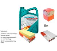 Mahle Controllo Set 5L Addinol Giga Luce Mv 5W-30 per Audi 80 89 89Q