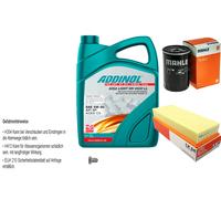 Mahle Controllo Set 5L Addinol Giga Luce Mv 5W-30 per di Audi 80 89