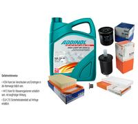 Mahle Controllo Set 5L Addinol Giga Luce Mv 5W-30 per Peugeot 407 Nero Bianco 6E