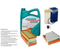 Mahle Controllo Set 5L Addinol Super Light 5W-40 per Audi Q3 8UB 8UG 2.0