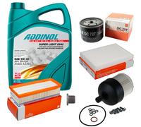 MAHLE Controllo Set 5L ADDINOL SUPER LIGHT 5W-40 Per Dacia Lodgy JS 1.5 dCi