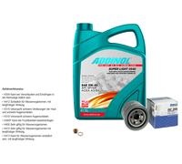 Mahle Controllo Set 5L Addinol Super Light 5W-40 per Mazda 5 CR19 2.0 Per CD