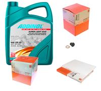 MAHLE Controllo Set 5L ADDINOL SUPER LIGHT 5W-40 Per Opel Omega B V94 2.0