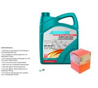 Mahle Controllo Set 5L Addinol Super Light 5W-40 per Toyota Hiace III Vagone