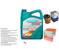 MAHLE Controllo set 5L ADDINOL SUPER LUCE 5W-40 per Fiat Panda 169 1.3 D