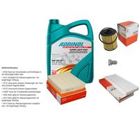 MAHLE Controllo set 5L ADDINOL SUPER LUCE 5W-40 per VW Passat Variant 3B 5