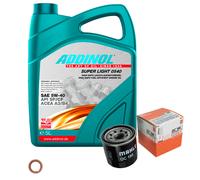 Mahle Controllo Set 5L Addinol Super Luce Di 5W-40 per Nissan Qashqai II (