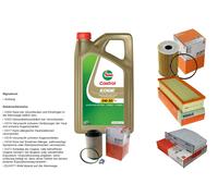 Mahle Controllo Set 5L castrol edge 5W-30 C3 per Audi A3 2.0 Tdi 16V Seat Altea