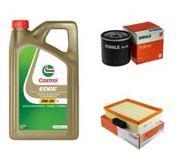 MAHLE Controllo Set 5L CASTROL EDGE 5W-30 C3 Per Ford Escort V Cabriolet 1.6