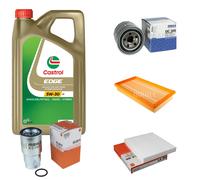 MAHLE Controllo Set 5L CASTROL EDGE 5W-30 C3 Per Mazda 6 Station Wagon 2.0