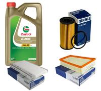 MAHLE Controllo Set 5L CASTROL EDGE 5W-30 C3 Per Nissan NV250 Kasten dCi 115