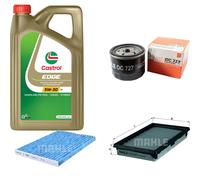 MAHLE Controllo Set 5L CASTROL EDGE 5W-30 C3 Per Nissan Qashqai +2 I 1.5 dCi