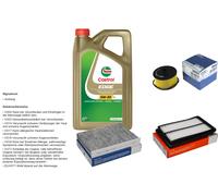 Mahle Controllo Set 5L castrol edge 5W-30 C3 per Nissan Qashqai II 1.2