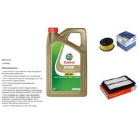 MAHLE Controllo Set 5L CASTROL EDGE 5W-30 C3 Per Nissan Qashqai II 1.2 DiG-T
