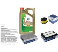 Mahle Controllo Set 5L castrol edge 5W-30 C3 per Nissan Qashqai II (