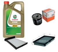 MAHLE Controllo Set 5L CASTROL EDGE 5W-30 C3 Per Nissan Tiida Schrägheck 1.8