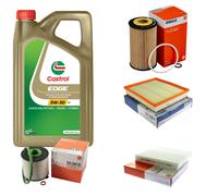 MAHLE Controllo Set 5L CASTROL EDGE 5W-30 C3 Per Opel Insignia A 1.6 CDTi