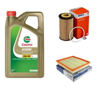 MAHLE Controllo Set 5L CASTROL EDGE 5W-30 C3 Per Opel Insignia A 1.6 CDTi