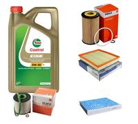 MAHLE Controllo Set 5L CASTROL EDGE 5W-30 C3 Per Opel Insignia A 1.6 CDTi