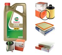 MAHLE Controllo Set 5L CASTROL EDGE 5W-30 C3 Per Opel Insignia A Caravan 2.0