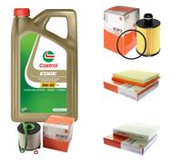 MAHLE Controllo Set 5L CASTROL EDGE 5W-30 C3 Per Opel Insignia A Caravan 2.0